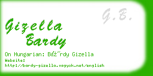 gizella bardy business card